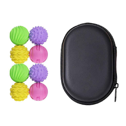 8Pcs / Set Magnetic Sensory Balls Silicone Anti Anxiety Stress Relief Toy Gift with Storage Case - Multi-color