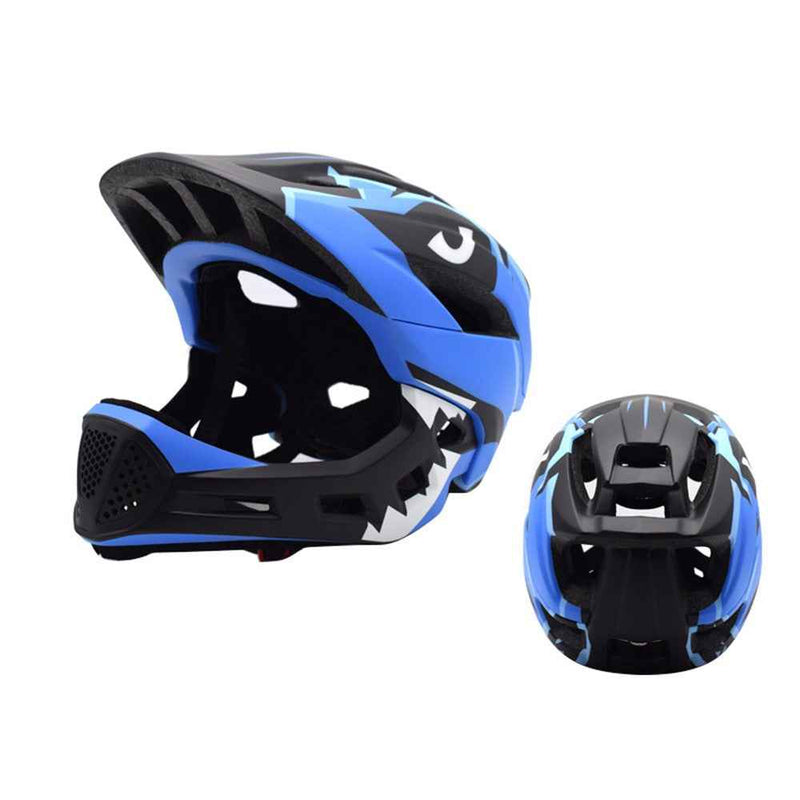Breathable Kids Outdoor Riding Helmet Shock Absorbing Children Safety Hat for Cycling Skateboarding - Black+Blue