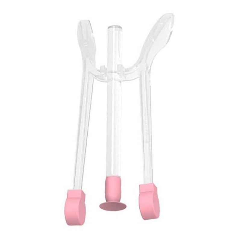 2 in 1 Portable Clip and Silicone Suction Stick Contact Lens Wearing Picking Auxiliary Tool (BPA Free, FDA Certified) - Pink