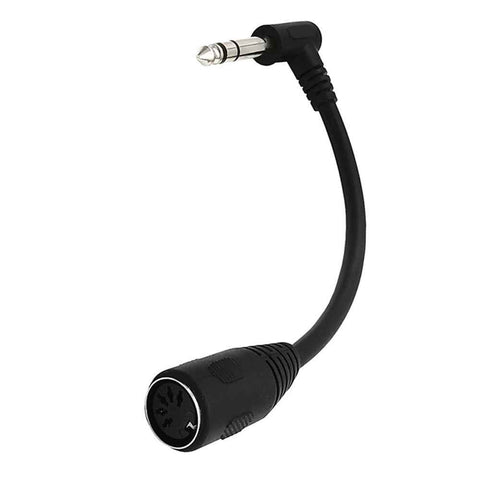 JUNSUNMAY 0.2m 6.35mm Male to 5 Pin Female MIDI Cable 90-Degree PVC Audio Adapter Cord