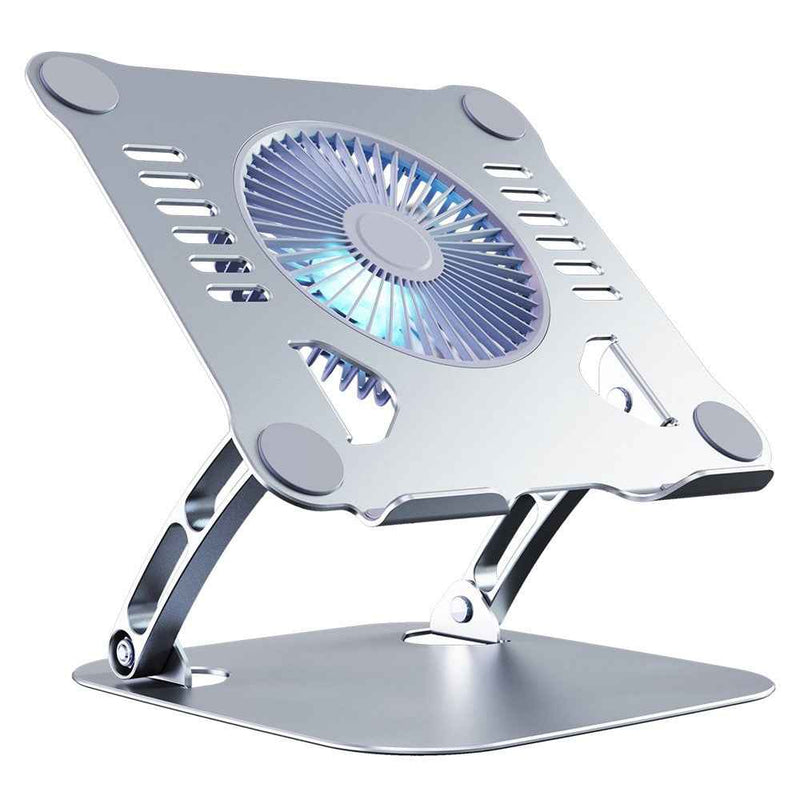 R-JUST HZ22 Laptop Fan Cooling Stand Radiator Adjustable Desktop Notebook Cooler Holder - Silver