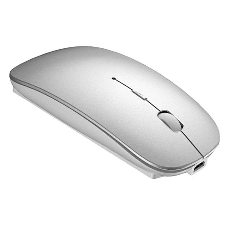 WIWU Magic WM101-C 2.4G + Bluetooth-compatible Dual Mode Wireless Mouse 1000 / 1200 / 1600 DPI Ergonomic Mice - Silver