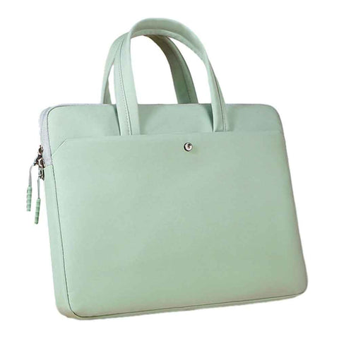 C81-13-13.3 inch Laptop Case Portable Notebook Bag with Plush Lining Businees Storage Bag - Green