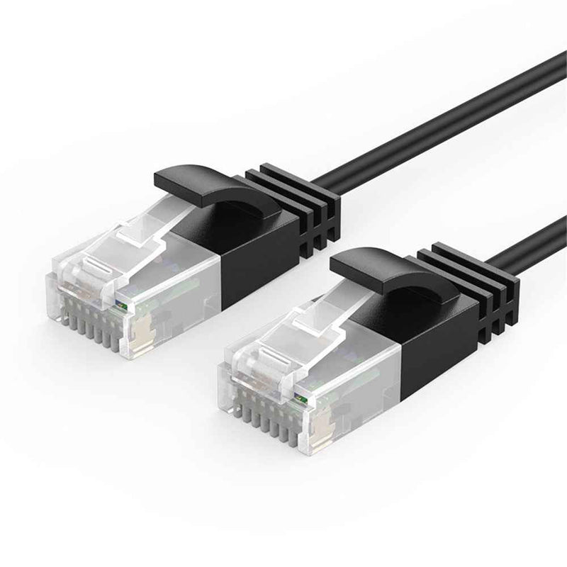 CABLECREATION CL0045 1m Pure Copper Cat6a Network Cable 10Gbps Thin Cord Computer Router RJ45 Ethernet Cable - Straight