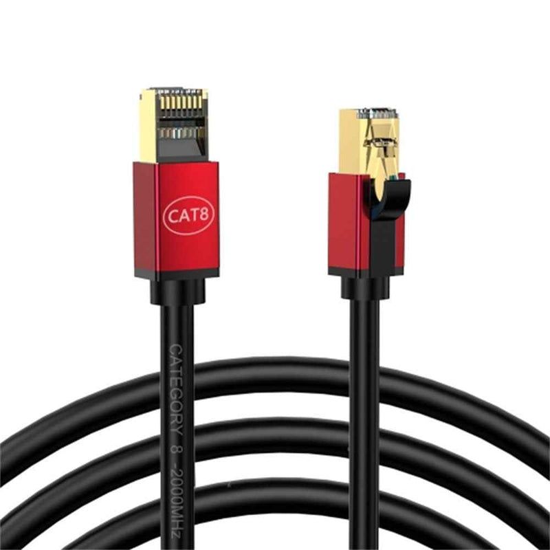 20m CAT8 Ethernet Cable Home Office 40Gbps 2000MHz High Speed Network Cable - Red
