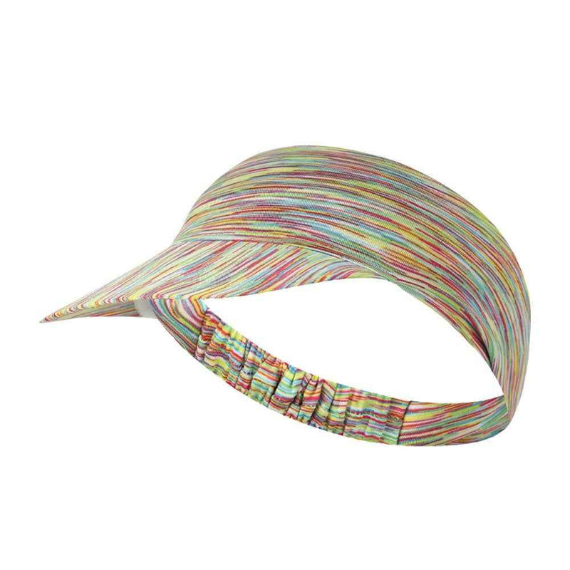 Outdoor Running Sports Sun Visor Cap Breathable Wide Brim Sweat Wicking Quick Dry Empty Top Hat - Rainbow