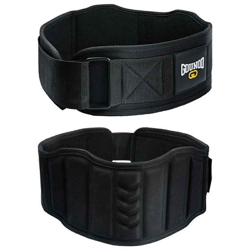 GOUNOD HY020 Weight Lifting Powerlifting Waist Support Belt Squat Training Waist Protection Band - Black M