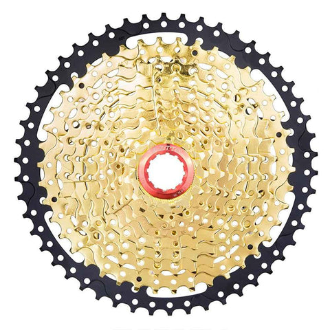 ZTTO 11S50T Hollow-Out MTB 11-50T Bike Steel Flywheel 11 Speed Bicycle Cassette - Gold