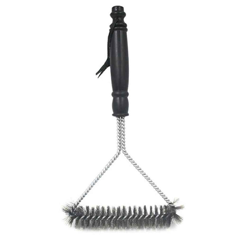 BBQ Grill Cleaning Brush 12-Inch Y-Shaped Curl Bristle Brush Grill Cleaning Tool