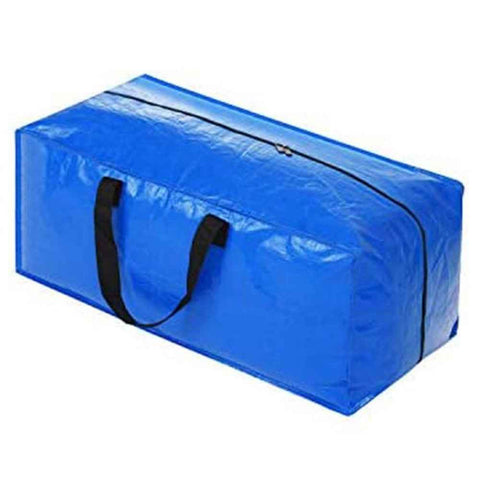 PP Moving Tote Bag Thickened Waterproof Luggage Packing Storage Moving Bag - Blue