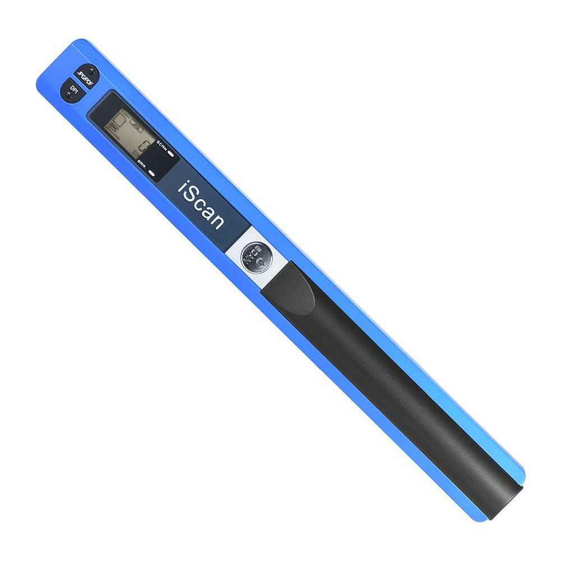 Portable Handheld A4 Documents Images HD Wireless Scanner Wand with LCD Display - Blue