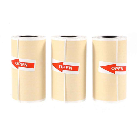 Self-adhesive Printable Color Sticker Paper Roll Direct Thermal Paper - Three Roll Yellow