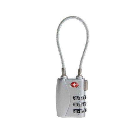 Resettable 3 Digit Combination Customs Password Padlock / TSA Lock TSA719 - Silver