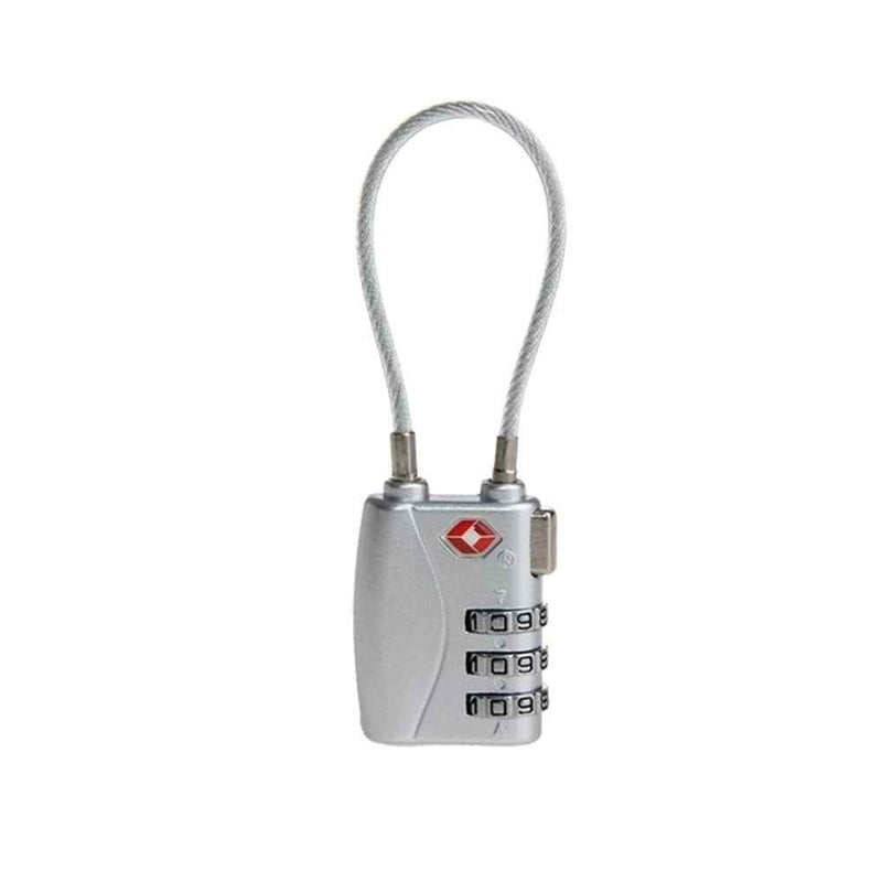 Resettable 3 Digit Combination Customs Password Padlock / TSA Lock TSA719 - Silver