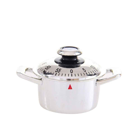 Stainless Steel Kitchen 60 Minutes Timer Clock Teapot Clockwork Cooking - Type 2