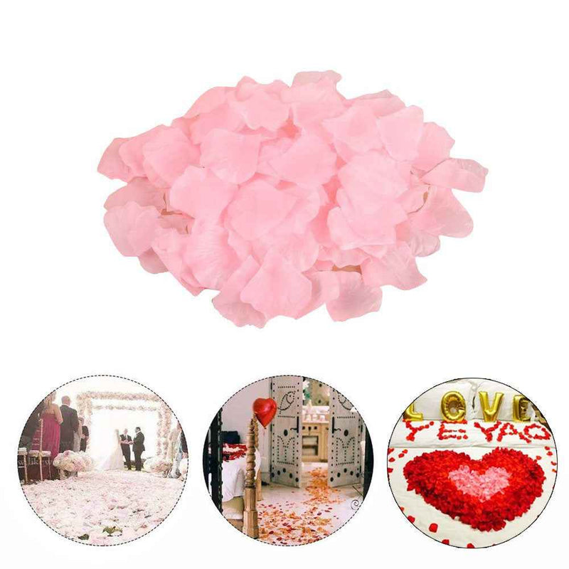 Non-real Flower Petals Silk Rose Artificial Petals for Wedding Party Decorations - 1000Pcs/Pink