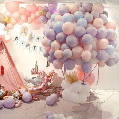 100Pcs Latex Balloon Macaroon Color Wedding Birthday Party Decoration Balloons - size:9