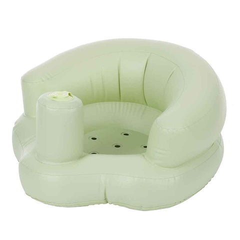 Baby Inflatable Seat Portable Summer Toddler Beach Chair Infant Support PVC Sofa for 5-24 Months Toddlers - Green
