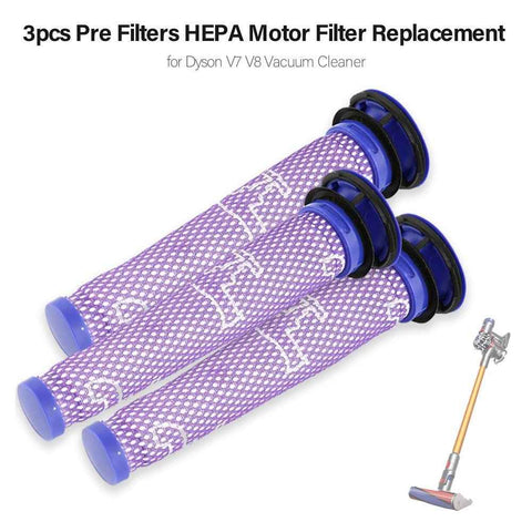 Pre Filters HEPA Motor Filter Replacement for Dyson V7 V8 Vacuum Cleaner - 3Pcs/Set