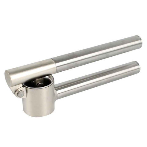 304 Stainless Steel Garlic Press Lengthened Garlic Squeezer Garlic Peeler Garlic Clamp Garlic Masher Household - Size: 186 x 70 x 50mm