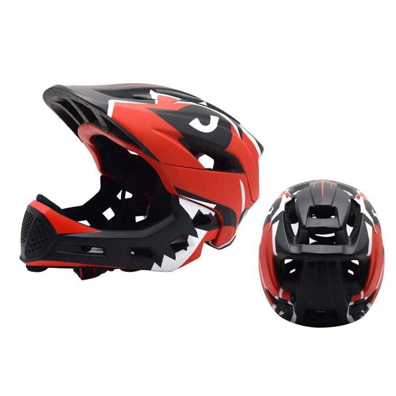 Breathable Kids Outdoor Riding Helmet Shock Absorbing Children Safety Hat for Cycling Skateboarding - Black+Red