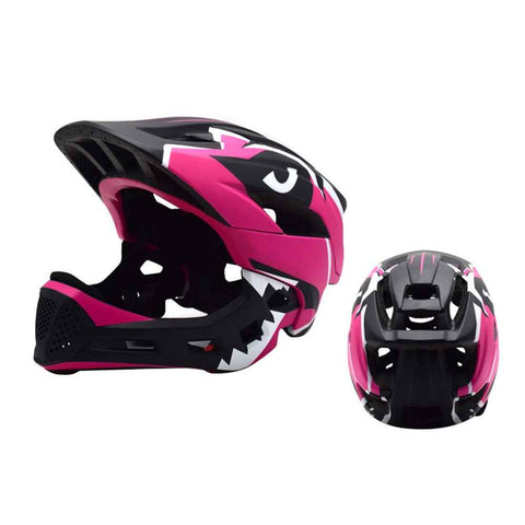 Breathable Kids Outdoor Riding Helmet Shock Absorbing Children Safety Hat for Cycling Skateboarding - Black+Pink