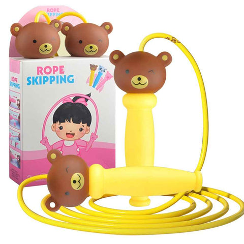 JY1028 Cartoon Animal Design Kids Jump Rope Exercise Workout PVC Skipping Rope - Bear