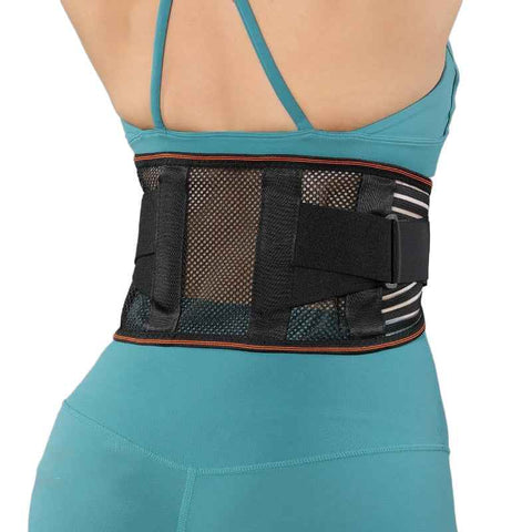 VBOSI 3352V Back Support Belt Breathable Adjustable Lumbar Belt for Squats Weightlifting Gym - Black M