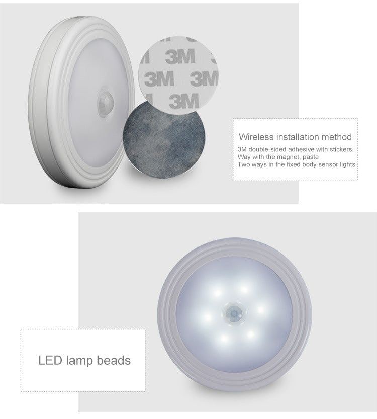 0.3W-White-Light-Round-Shape-LED-PIR-Sensor-Light-,-6-LEDs-30-LM-SMD-3528-for-Cabinets