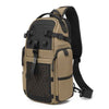 OZUKO 9844 Tactical Chest Bag Waterproof Oxford Cloth Geometric Design Crossbody Bag for Outdoor Sports - Brown