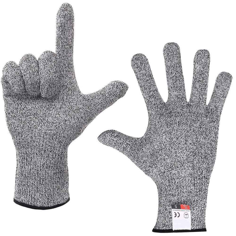 1 Pair Wear Cut Resistant Gloves Guard for Kitchen Butcher Flying Kites - XS (16.5cm)