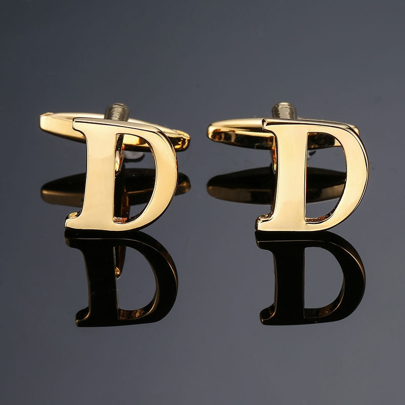 1-pair-gold-letters-A-Z-name-Cufflinks-men-French-shirt-Cufflinks(M)