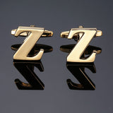 1-pair-gold-letters-A-Z-name-Cufflinks-men-French-shirt-Cufflinks(M)