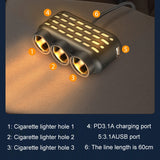 1-To-3-12V/24V-Car-Cigarette-Lighter-Charger-Multi-function-Seven-color-Light(120W)