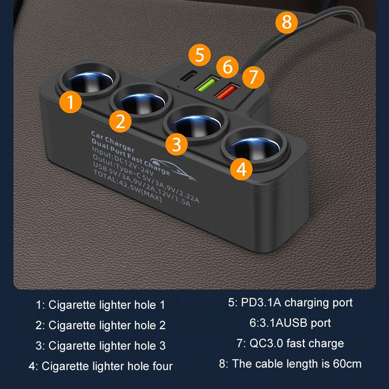 1-to-4-Q3.0-Car-Cigarette-Lighter-Fast-Charging-120W-Car-Conversion-Plug(BY-1369)
