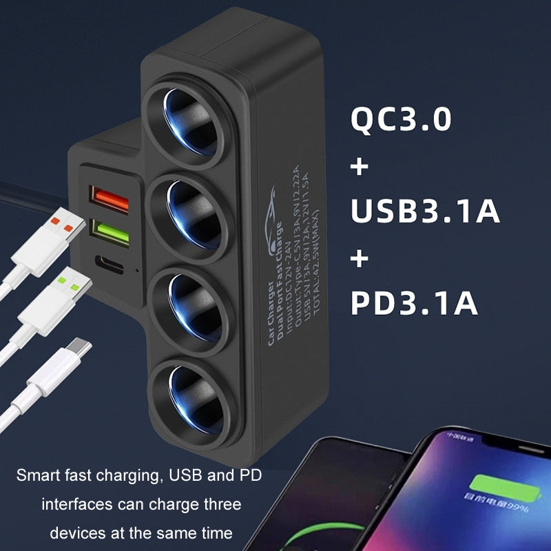 1-to-4-Q3.0-Car-Cigarette-Lighter-Fast-Charging-120W-Car-Conversion-Plug(BY-1369)