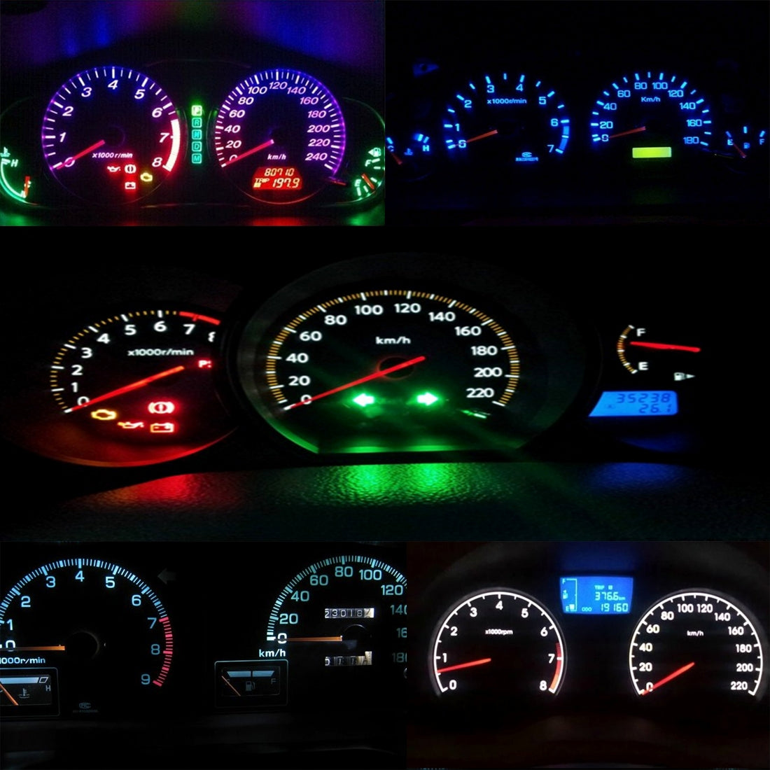 10-PCS-2W-T4.2-Wedge-Instrument-Panel-LED-Light-Dashboard-Indicator-Lamp-Bulb(White-Light)