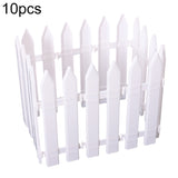 10-PCS-Christmas-Decoration-White-Plastic-Tips-Fence-Christmas-Tree-Fence