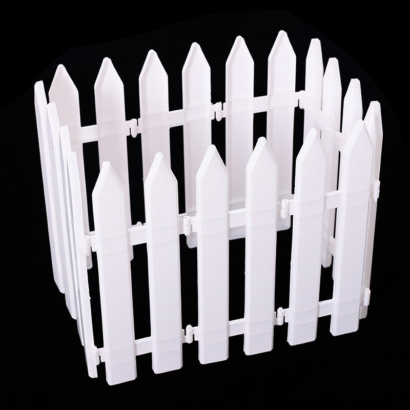 10-PCS-Christmas-Decoration-White-Plastic-Tips-Fence-Christmas-Tree-Fence