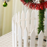 10-PCS-Christmas-Decoration-White-Plastic-Tips-Fence-Christmas-Tree-Fence