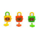 10-PCS-Colorful-Plastic-Cartoon-Toy-Lock-for-Kids-with-Keys-Birthday-Toy,-Random-Color-Delivery
