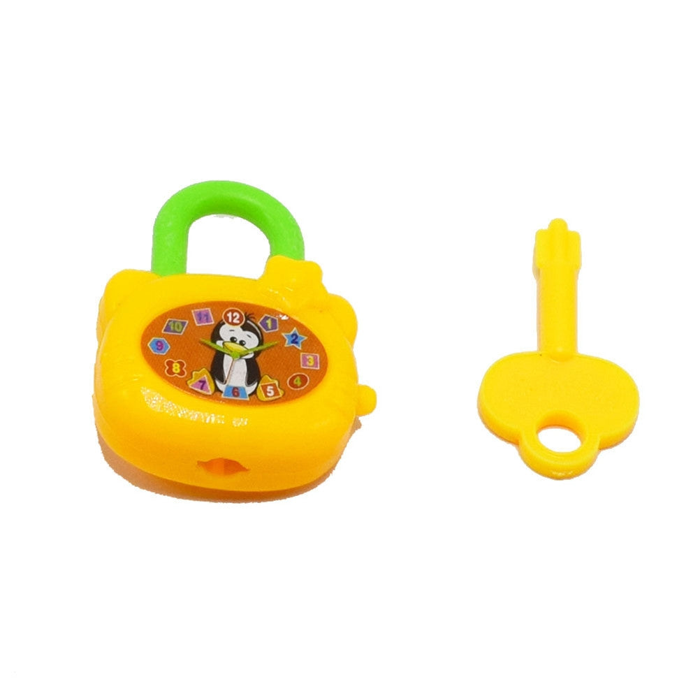 10-PCS-Colorful-Plastic-Cartoon-Toy-Lock-for-Kids-with-Keys-Birthday-Toy,-Random-Color-Delivery