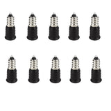 LED-Light-Socket-Adapter,-E12-to-E14-Converter,-10-Piece-Set,-White