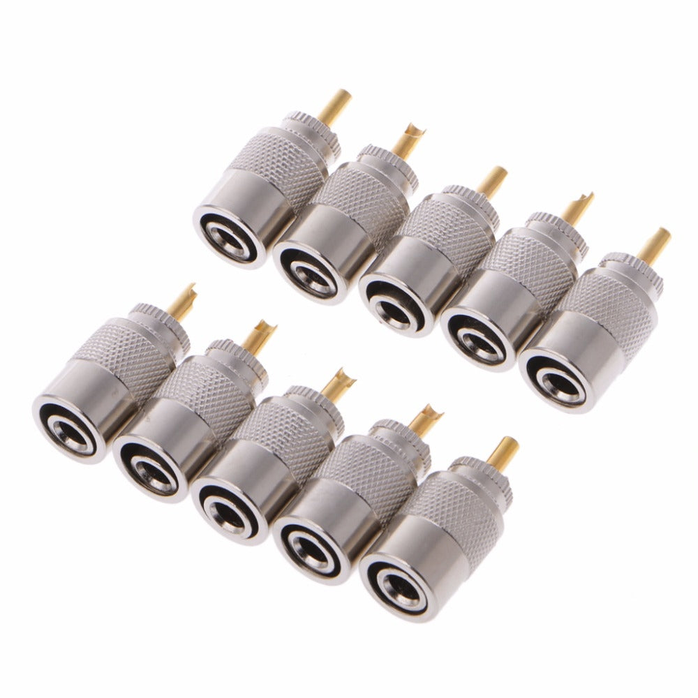10-PCS-UHF-Connector-Plugs-PL-259-Male-Solder-for-RG8X-Coaxial-Cable