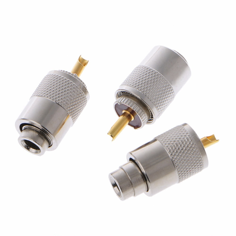 10-PCS-UHF-Connector-Plugs-PL-259-Male-Solder-for-RG8X-Coaxial-Cable