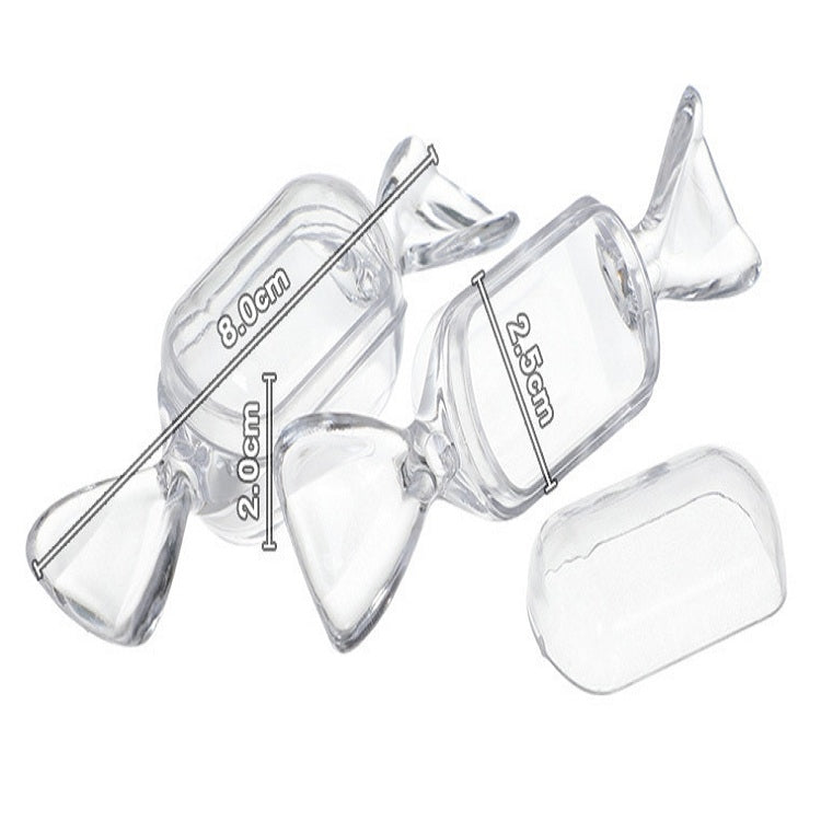 10-PCS/Set-Transparent-Creative-Candy-Box-Small-Candy-shaped-Mini-Plastic-Box(Clear-Yellow)