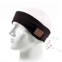 Sports Headband Wireless Bluetooth-compatible Headphone Hands-free Call Music Player with Mic - Black