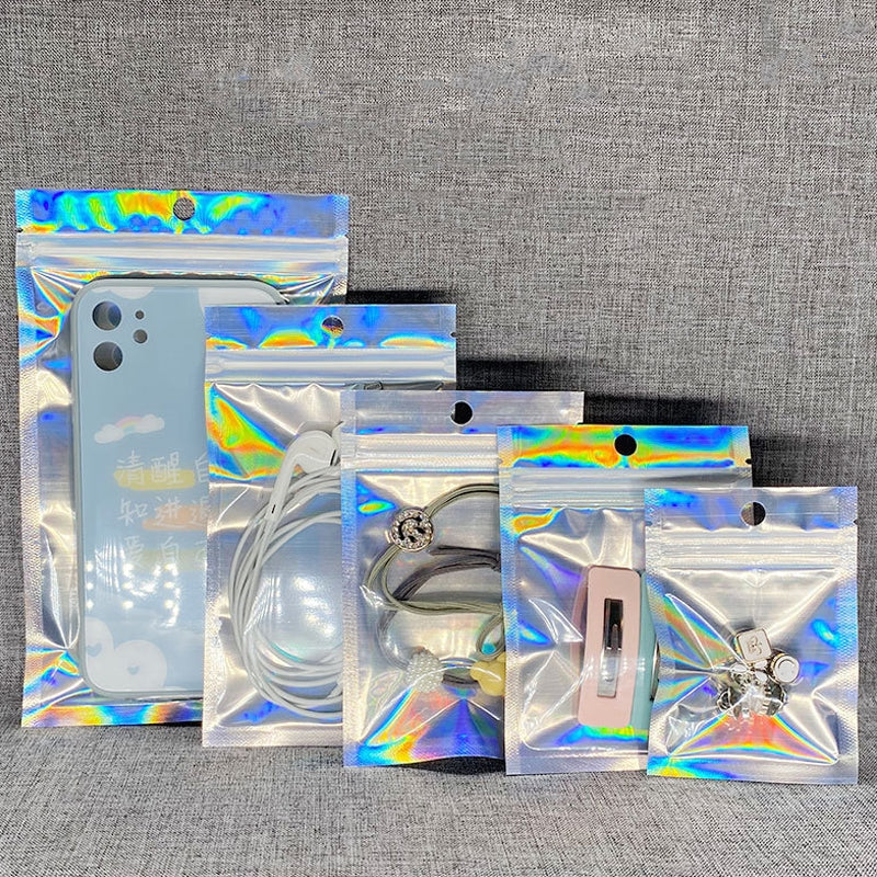 100PCS-Laser-Self-sealing-Packaging-Bag-Data-Line-Aluminum-Foil-Plastic-Bag-,-Size:-10x13cm