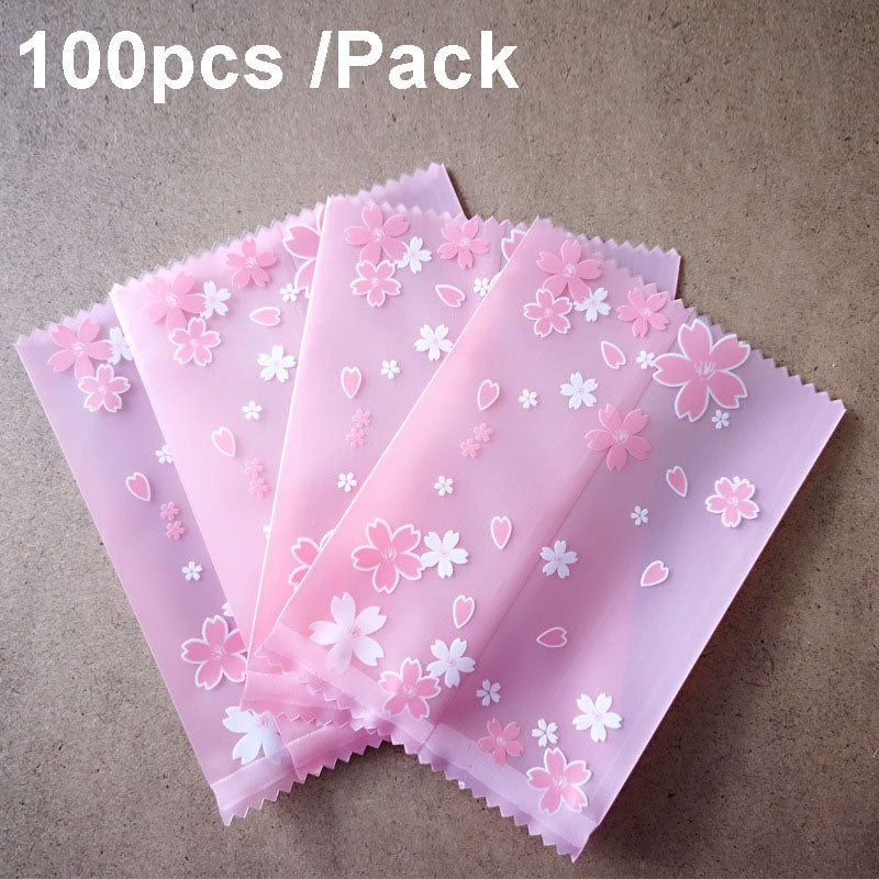 100pcs-/Pack-5.5x8.5cm-Baking-Packaging-Frosted-Machine-Sealed-Bags-Cherry-Blossom-Pattern-Cookie-Bags