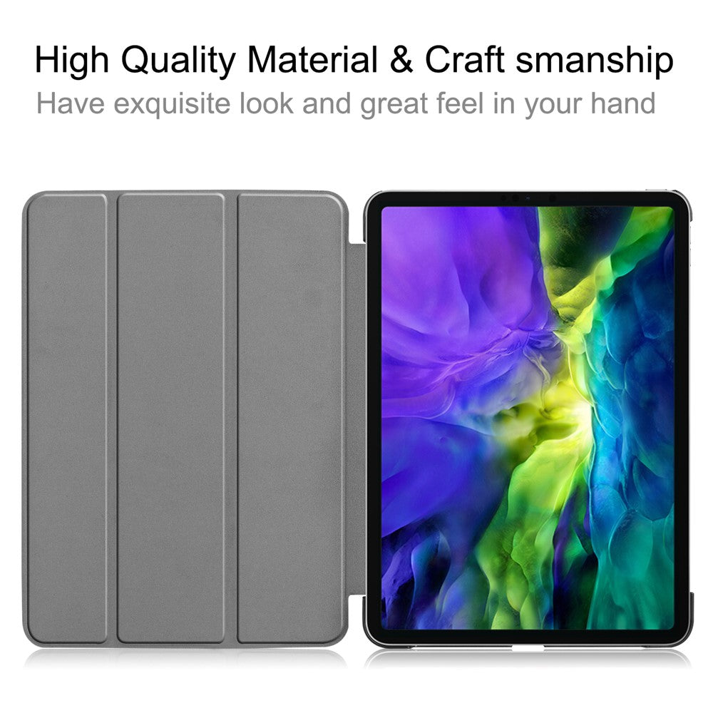 PU-Leather-Cover-for-iPad-Pro-11-inch-(2022)/(2021)/(2020)/(2018)-Tri-fold-Stand-Smart-Case-Grey